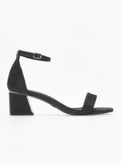 Xti Footwear Πέδιλα με μπαρέτα και Glitter Xti 141259 - Μαύρο