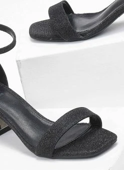 Xti Footwear Πέδιλα με μπαρέτα και Glitter Xti 141259 - Μαύρο -Κατάστημα TheFashionProject pedila me mpareta kai glitter xti 141259 110239 hi5z