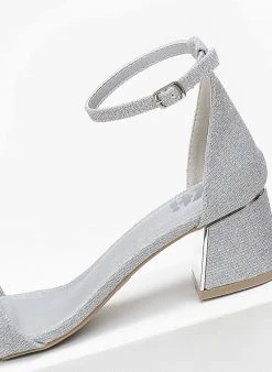 Xti Footwear Πέδιλα με μπαρέτα και Glitter Xti 141259 - Ασημί -Κατάστημα TheFashionProject pedila me mpareta kai glitter xti 141259 110241 6x24 1