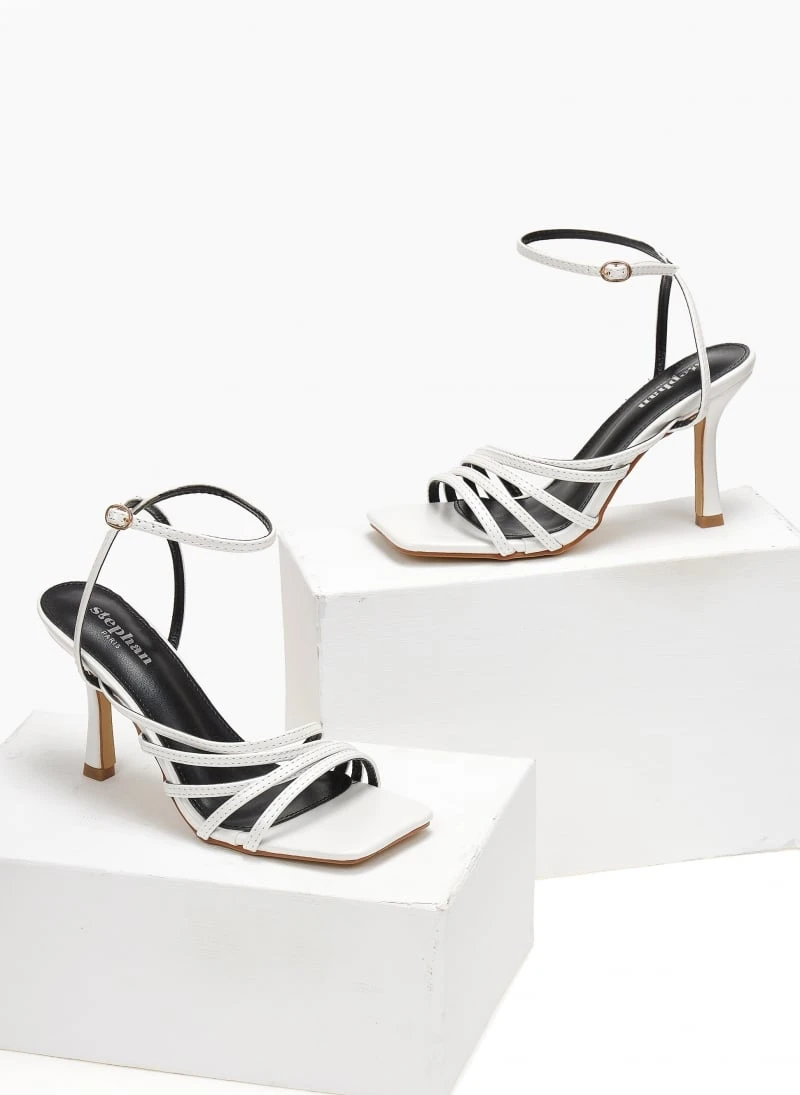 The Fashion Project Πέδιλα με μπαρέτα και λεπτά λουράκια - Λευκό 4 The Fashion Project Πέδιλα με μπαρέτα και λεπτά λουράκια - Λευκό - Image 2