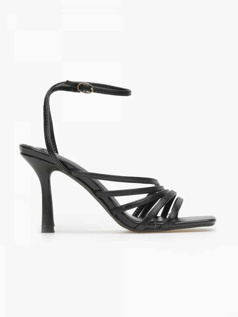 The Fashion Project Πέδιλα με μπαρέτα και λεπτά λουράκια - Μαύρο 3 The Fashion Project Πέδιλα με μπαρέτα και λεπτά λουράκια - Μαύρο