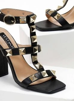 The Fashion Project Πέδιλα με μπαρέτα και μεταλλικά τρουκς - Μαύρο 10 The Fashion Project Πέδιλα με μπαρέτα και μεταλλικά τρουκς - Μαύρο -Κατάστημα TheFashionProject pedila me mpareta kai metallika trouks 104642 bj90
