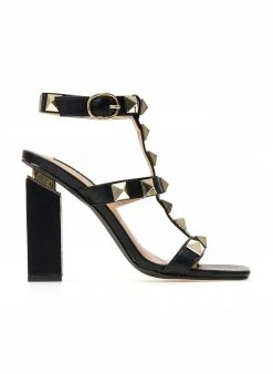 The Fashion Project Πέδιλα με μπαρέτα και μεταλλικά τρουκς - Μαύρο 9 The Fashion Project Πέδιλα με μπαρέτα και μεταλλικά τρουκς - Μαύρο -Κατάστημα TheFashionProject pedila me mpareta kai metallika trouks 104642 bz6y