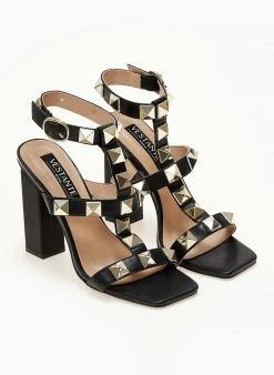 The Fashion Project Πέδιλα με μπαρέτα και μεταλλικά τρουκς - Μαύρο 8 The Fashion Project Πέδιλα με μπαρέτα και μεταλλικά τρουκς - Μαύρο -Κατάστημα TheFashionProject pedila me mpareta kai metallika trouks 104642 dhls