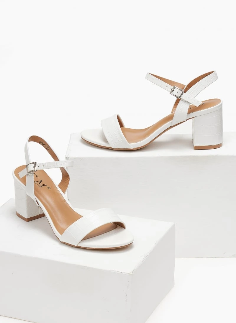 The Fashion Project Πέδιλα με μπαρέτα και Pattern - Λευκό 6 The Fashion Project Πέδιλα με μπαρέτα και Pattern - Λευκό - Image 4