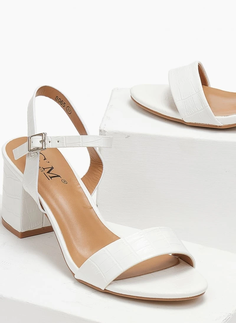 The Fashion Project Πέδιλα με μπαρέτα και Pattern - Λευκό 4 The Fashion Project Πέδιλα με μπαρέτα και Pattern - Λευκό - Image 2