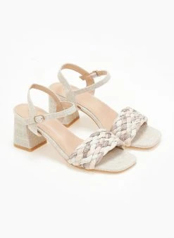The Fashion Project Πέδιλα με μπαρέτα και πλεκτή φάσα - Μπεζ -Κατάστημα TheFashionProject pedila me mpareta kai plekti fasa 111729 vvk2