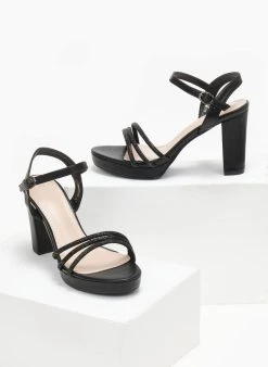 The Fashion Project Πέδιλα με μπαρέτα και στρας - Μαύρο -Κατάστημα TheFashionProject pedila me mpareta kai strass 110588 1wx3