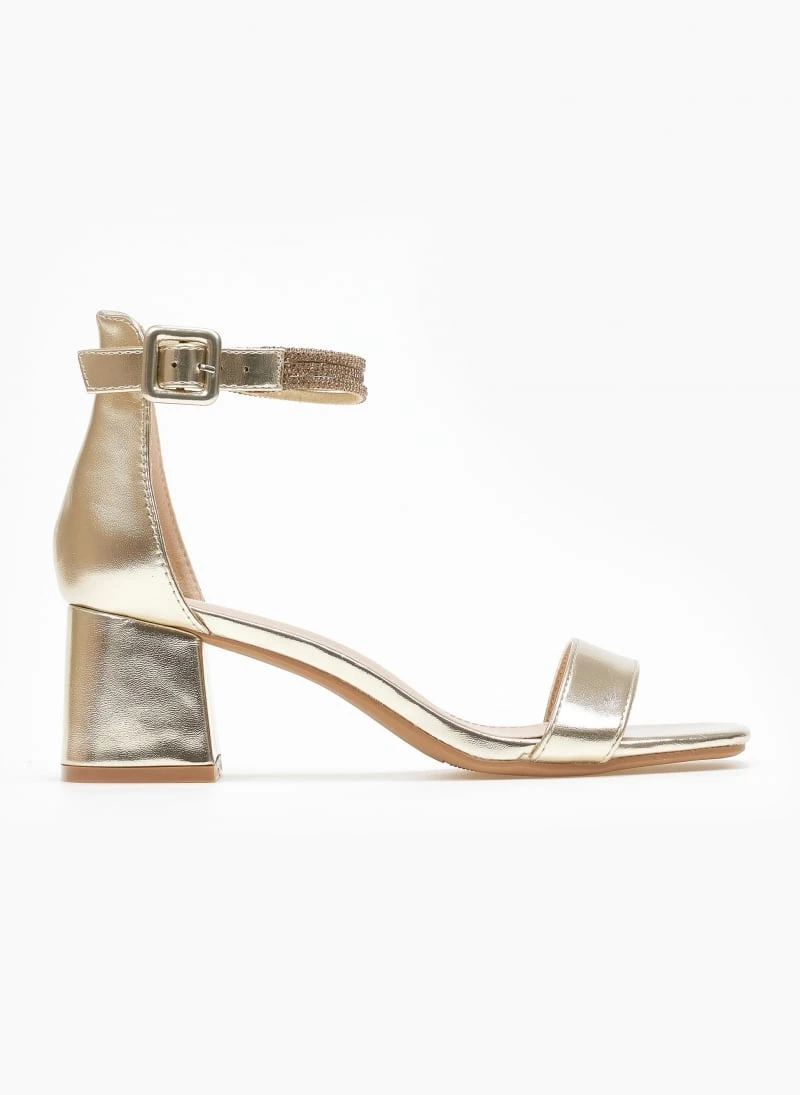 The Fashion Project Πέδιλα με μπαρέτα και στρας - Χρυσό 3 The Fashion Project Πέδιλα με μπαρέτα και στρας - Χρυσό