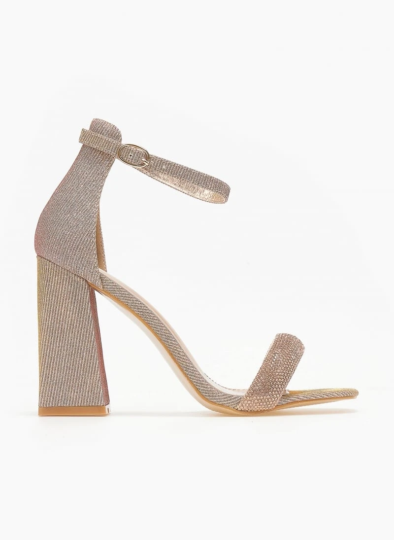 The Fashion Project Πέδιλα με μπαρέτα και στρας - Χαλκός 3 The Fashion Project Πέδιλα με μπαρέτα και στρας - Χαλκός