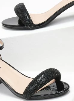 The Fashion Project Πέδιλα με μπαρέτα και στρας φάσα - Μαύρο 14 The Fashion Project Πέδιλα με μπαρέτα και στρας φάσα - Μαύρο -Κατάστημα TheFashionProject pedila me mpareta kai strass fasa 110696 7kax