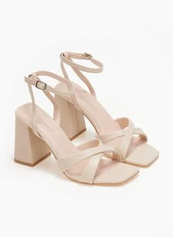 The Fashion Project Πέδιλα με μπαρέτα και χιαστί λουράκια - Μπεζ -Κατάστημα TheFashionProject pedila me mpareta kai xiasti lourakia 111245 e5ak