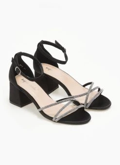 The Fashion Project Πέδιλα με μπαρέτα σατέν - Μαύρο -Κατάστημα TheFashionProject pedila me mpareta saten 110660 0gf4