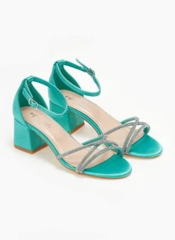 The Fashion Project Πέδιλα με μπαρέτα σατέν - Μέντα -Κατάστημα TheFashionProject pedila me mpareta saten 110662 25bf