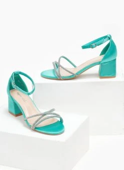 The Fashion Project Πέδιλα με μπαρέτα σατέν - Μέντα -Κατάστημα TheFashionProject pedila me mpareta saten 110662 8be7