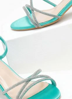 The Fashion Project Πέδιλα με μπαρέτα σατέν - Μέντα -Κατάστημα TheFashionProject pedila me mpareta saten 110662 hjz9