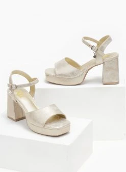 Xti Footwear Πέδιλα με μπαρέτα Xti 141471 - Χρυσό -Κατάστημα TheFashionProject pedila me mpareta xti 141471 110476 stz5