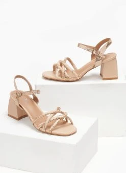 The Fashion Project Πέδιλα με μπαρέτα και Pattern στα λουράκια - Σομόν -Κατάστημα TheFashionProject pedila me pattern sta lourakia 111406 b6ca