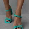 The Fashion Project Πέδιλα με περαστό λουράκι - Μέντα -Κατάστημα TheFashionProject pedila me perasto louraki 111196 mald