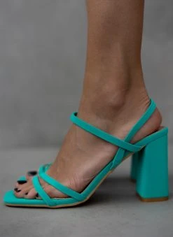 The Fashion Project Πέδιλα με περαστό λουράκι - Μέντα -Κατάστημα TheFashionProject pedila me perasto louraki 111196 ss6z