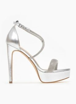 The Fashion Project Πέδιλα με στρας και φιάπα - Ασημί -Κατάστημα TheFashionProject pedila me strass kai fiapa 110582 36e2