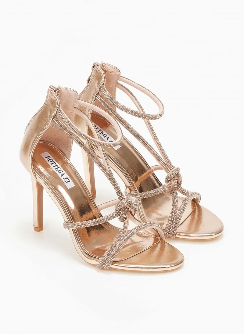 The Fashion Project Πέδιλα με στρας και μπαρέτα - Χαλκός 6 The Fashion Project Πέδιλα με στρας και μπαρέτα - Χαλκός - Image 4