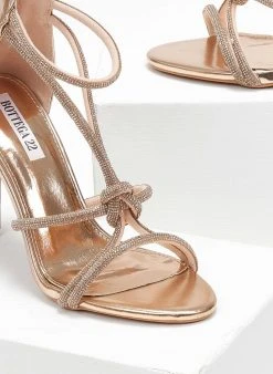 The Fashion Project Πέδιλα με στρας και μπαρέτα - Χαλκός 8 The Fashion Project Πέδιλα με στρας και μπαρέτα - Χαλκός -Κατάστημα TheFashionProject pedila me strass kai mpareta 110854 e9fs