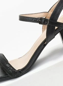 The Fashion Project Πέδιλα με στρας σε καρέ γραμμή - Μαύρο -Κατάστημα TheFashionProject pedila me strass se kare grammi 110590 s0i8