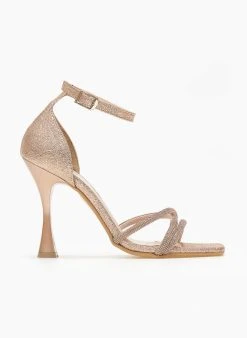 Πέδιλα με στρας Tfp - Χαλκός