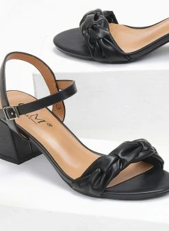 The Fashion Project Πέδιλα με χαμηλό τακούνι - Μαύρο -Κατάστημα TheFashionProject pedila me xamilo takouni 111396 toeh