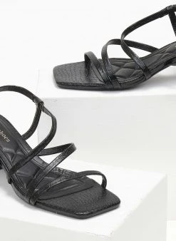 The Fashion Project Πέδιλα με χαμηλό τακούνι και Print - Μαύρο -Κατάστημα TheFashionProject pedila me xamilo takouni kai print 111049 7e7s