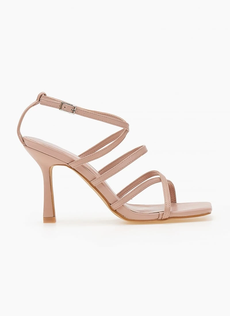 The Fashion Project Πέδιλα με μπαρέτα και χιαστί δέσιμο - Nude 3 The Fashion Project Πέδιλα με μπαρέτα και χιαστί δέσιμο - Nude