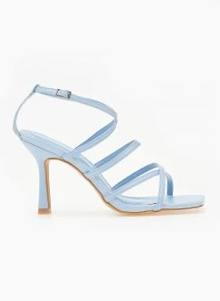 The Fashion Project Πέδιλα με μπαρέτα και χιαστί δέσιμο - Γαλάζιο -Κατάστημα TheFashionProject pedila me xiasti desimo 103826 dfiw