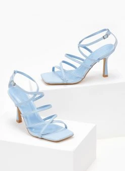 The Fashion Project Πέδιλα με μπαρέτα και χιαστί δέσιμο - Γαλάζιο -Κατάστημα TheFashionProject pedila me xiasti desimo 103826 ikpu