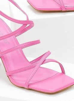 The Fashion Project Πέδιλα με μπαρέτα και χιαστί δέσιμο - Φούξια -Κατάστημα TheFashionProject pedila me xiasti desimo 103827 ce4g