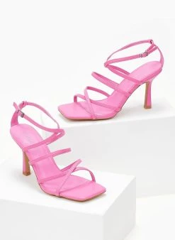 The Fashion Project Πέδιλα με μπαρέτα και χιαστί δέσιμο - Φούξια -Κατάστημα TheFashionProject pedila me xiasti desimo 103827 tjcg
