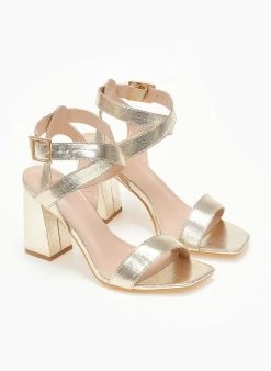 The Fashion Project Πέδιλα με χιαστί φάσες - Χρυσό -Κατάστημα TheFashionProject pedila me xiasti fases 111654 3tw7