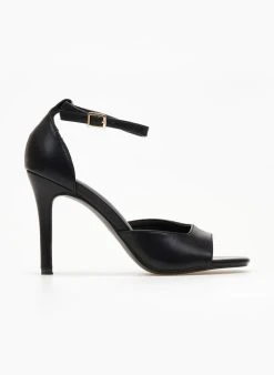 The Fashion Project Πέδιλα με μπαρέτα - Μαύρο -Κατάστημα TheFashionProject pedila metallize me mpareta 106903 h04y