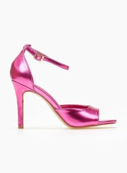 The Fashion Project Πέδιλα με μπαρέτα - Φούξια -Κατάστημα TheFashionProject pedila metallize me mpareta 106904 4hee