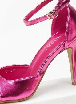 The Fashion Project Πέδιλα με μπαρέτα - Φούξια -Κατάστημα TheFashionProject pedila metallize me mpareta 106904 8fex