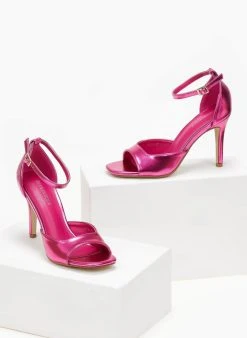 The Fashion Project Πέδιλα με μπαρέτα - Φούξια -Κατάστημα TheFashionProject pedila metallize me mpareta 106904 k70m