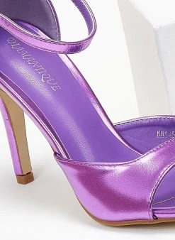 The Fashion Project Πέδιλα με μπαρέτα - Magenta -Κατάστημα TheFashionProject pedila metallize me mpareta 106905 m0ut