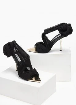 The Fashion Project Πέδιλα Lace Up - Μαύρο -Κατάστημα TheFashionProject pedila mutera me lace up desimo 110943 g7b2