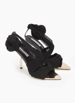 The Fashion Project Πέδιλα Lace Up - Μαύρο -Κατάστημα TheFashionProject pedila mutera me lace up desimo 110943 orpy