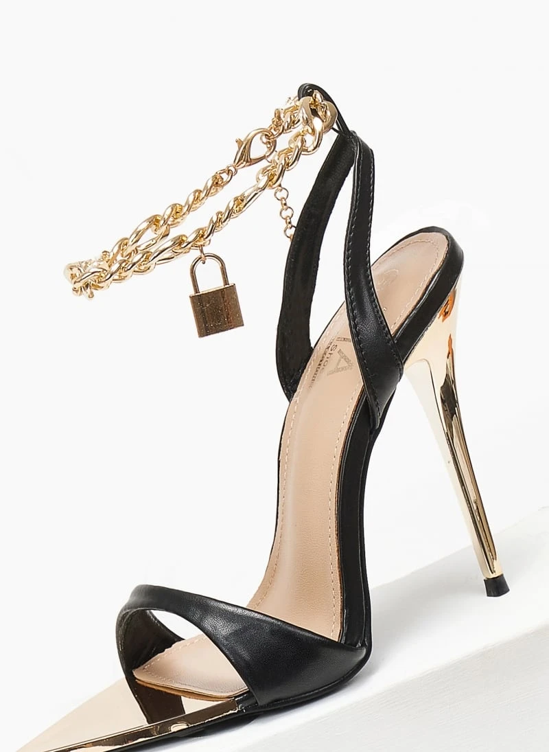 The Fashion Project Πέδιλα με μπαρέτα αλυσίδα - Μαύρο 5 The Fashion Project Πέδιλα με μπαρέτα αλυσίδα - Μαύρο - Image 3