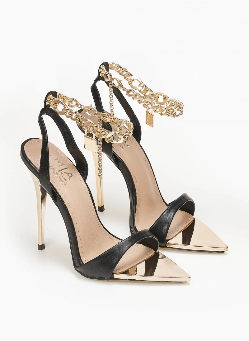 The Fashion Project Πέδιλα με μπαρέτα αλυσίδα - Μαύρο 6 The Fashion Project Πέδιλα με μπαρέτα αλυσίδα - Μαύρο - Image 4