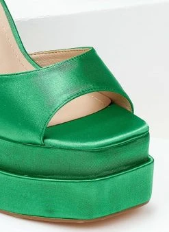 The Fashion Project Πέδιλα Platform με κλειστή φτέρνα - Πράσινο -Κατάστημα TheFashionProject pedila platform me kleisti fterna 103907 1yyk