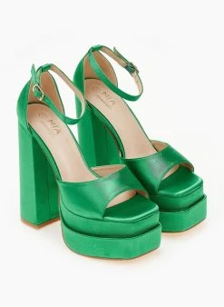 The Fashion Project Πέδιλα Platform με κλειστή φτέρνα - Πράσινο -Κατάστημα TheFashionProject pedila platform me kleisti fterna 103907 wjad