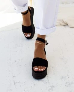 The Fashion Project Flatforms δερμάτινα με μπαρέτα - Μαύρο -Κατάστημα TheFashionProject pedila platformes apo kastori derma 91920 0pxs