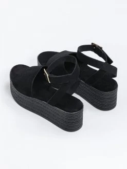 The Fashion Project Flatforms δερμάτινα με μπαρέτα - Μαύρο -Κατάστημα TheFashionProject pedila platformes apo kastori derma 91920 276v